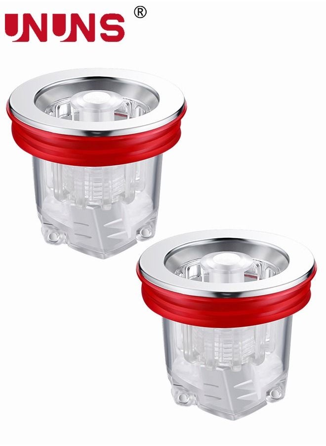 UNUNS - 2PCS Shower Floor Drain Backflow Preventer One Way Drain Valve Sewer Core  Magnetic Floor Drain Insert Drain Plug Oversized Pop Up Bathroom Drain Stopper - Image 1