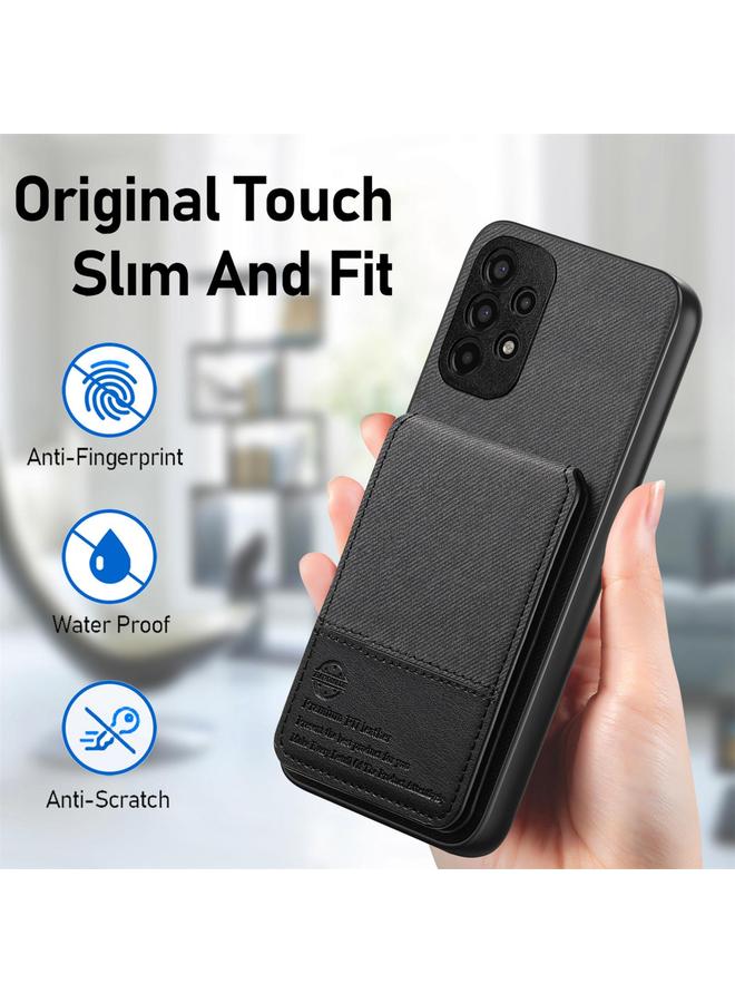 اس-توب جراب لهاتف Samsung Galaxy S21 Ultra 5G مصنوع من الجلد الصناعي المائل مع حقيبة بطاقات RFID قابلة للطي عموديًا - Image 5