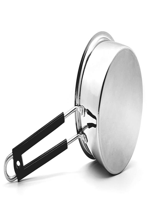Ikka Stainless Steel Milk Pans Cookware with Flat Base & Handle ? Silver, 22 Gauge (Weight 460 Gram) Kitchenware/Tea Pan/Flat Base Tapeli Steel Pan (2 Liter) - Image 3