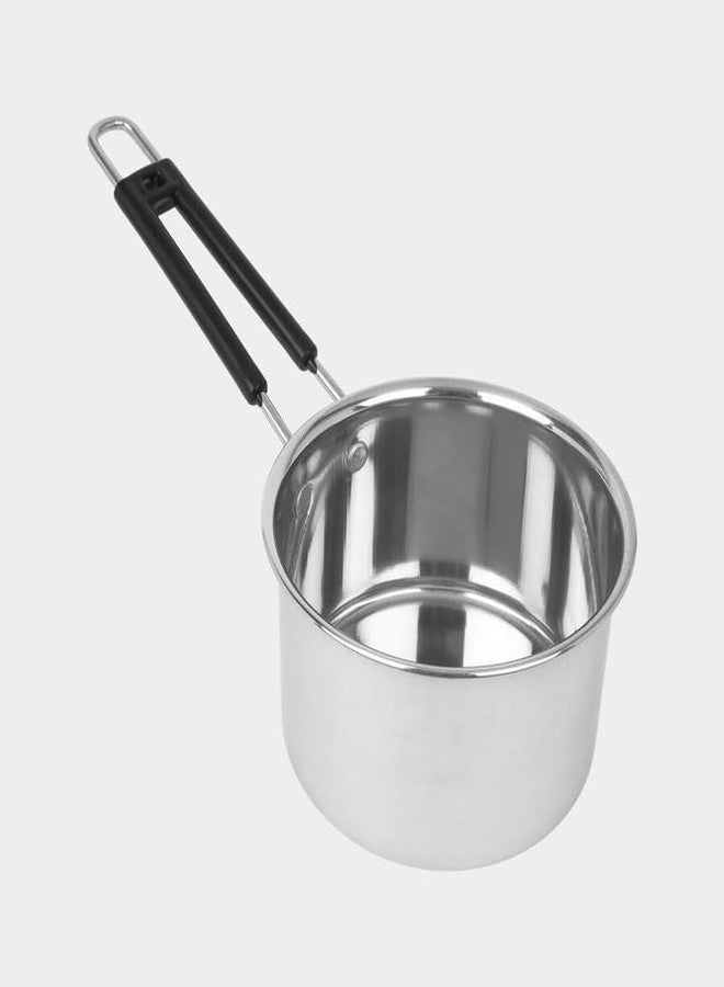 Ikka Stainless Steel Milk Pans Cookware with Flat Base & Handle ? Silver, 22 Gauge (Weight 460 Gram) Kitchenware/Tea Pan/Flat Base Tapeli Steel Pan (2 Liter) - Image 1