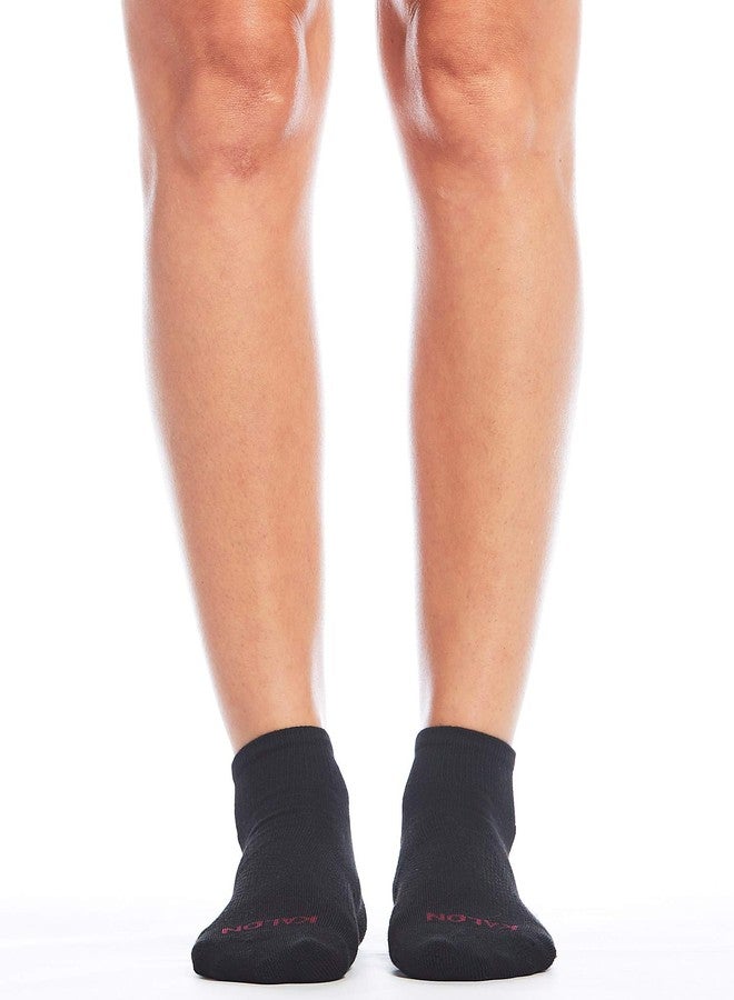 كالون جوارب رياضية سوداء للكاحل من كالون، عبوة من 12 زوجًا، للنساء (مقاس متوسط (6-9)، أسود) - Image 2