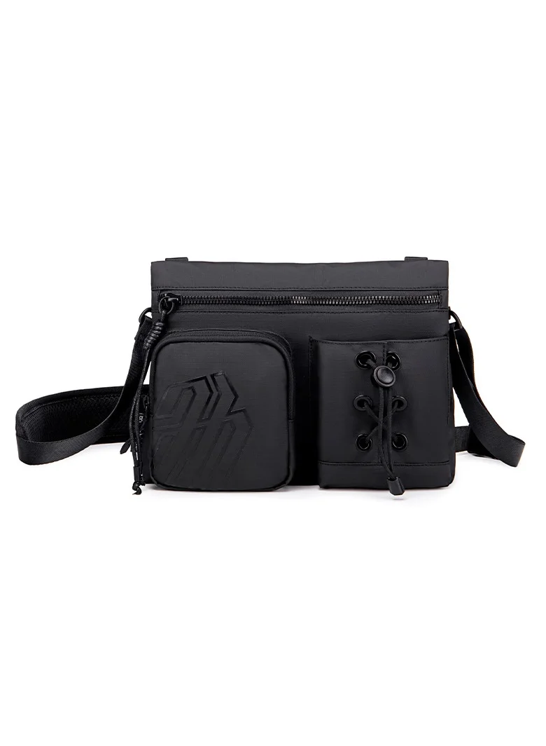 ARCTIC HUNTER Premium Shoulder Sling Bag Water Resistant Polyester Unisex Cross Body Bag for Travel Business School College K00535 Black