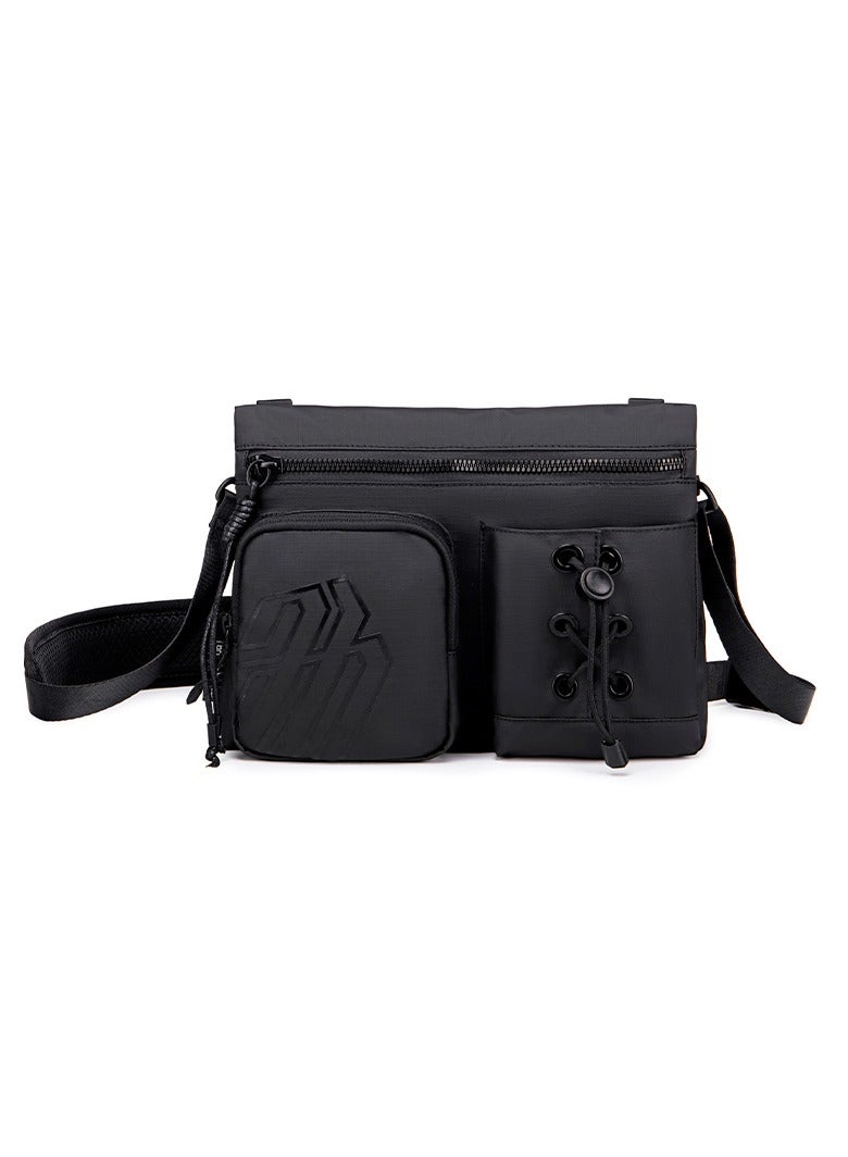 ARCTIC HUNTER Premium Shoulder Sling Bag Water Resistant Polyester Unisex Cross Body Bag for Travel Business School College K00535 Black  - Image 3