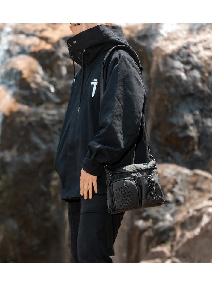 ARCTIC HUNTER Premium Shoulder Sling Bag Water Resistant Polyester Unisex Cross Body Bag for Travel Business School College K00535 Black