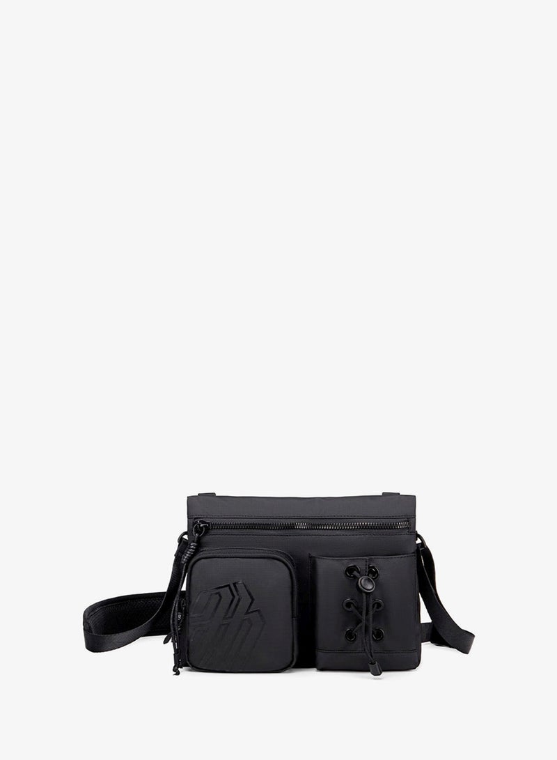 ARCTIC HUNTER Premium Shoulder Sling Bag Water Resistant Polyester Unisex Cross Body Bag for Travel Business School College K00535 Black - Image 3