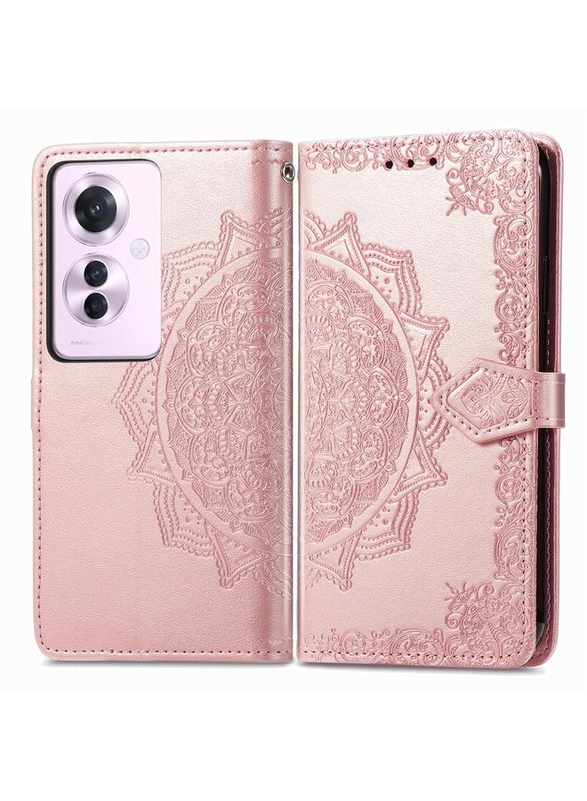 S-TOP Case For OPPO Reno11 F 5G Mandala Flower Embossed Leather Phone Case - Image 2