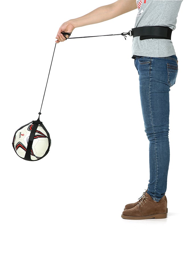 Halamodo Football Kick Trainer,Soccer Training Aids Hands Free Throw Sole Practice Equipment,with Adjustable Belt Elastic Rope,Solo Juggling & Ball Control Practice Aid - Image 3