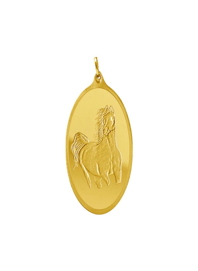 sam SAM GOLD 5 Grm Fine Gold 999.9 Purity 24KT Oval Hook Pendant - RAK Gold 5 Gram  - Image 2