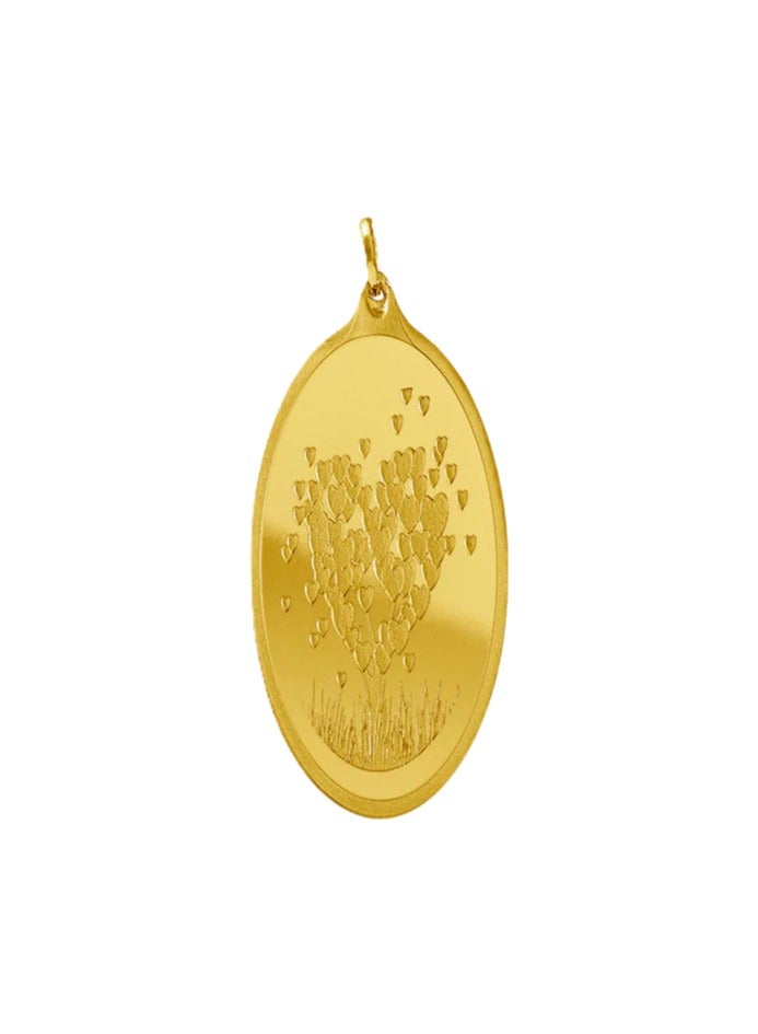 sam SAM GOLD 5 Grm Fine Gold 999.9 Purity 24KT Oval Hook Pendant - RAK Gold 5 Gram  - Image 3