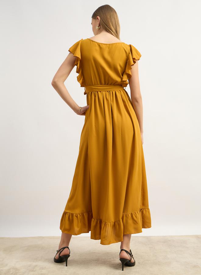 Styli Ruffled Sleeve Midi Dress  - Image 5