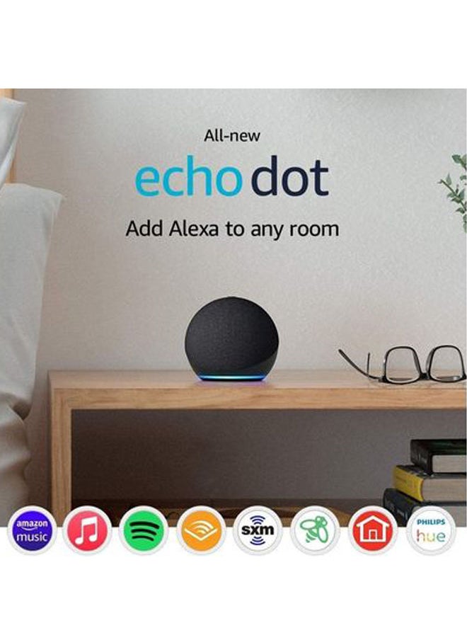 Alexa Bluetooth Echo Dot ، مكبر صوت ذكي Echo Dot (الجيل الرابع) مع صوت ممتاز من Alexa (عربي أو إنجليزي) ، محور منزلي ذكي ، أزرق