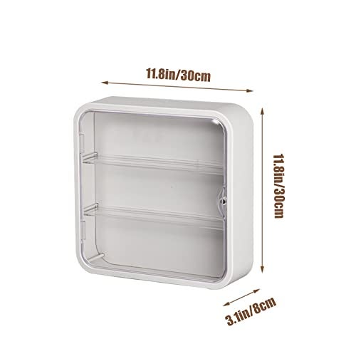 WMM حافظة عرض شفافة للشخصيات، صندوق تخزين دمى مثبت على الحائط، حامل عرض قابل للتعديل مع باب مقاوم للغبار والرطوبة مناسب لجمعيات ليغو وأرقام الحركة من بوب مارت (أصفر) - Image 4