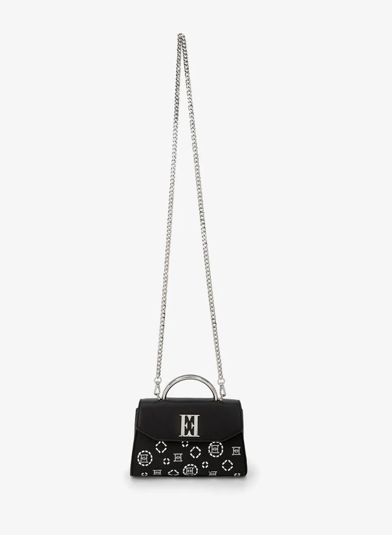 Elle Embellished Crossbody Bag With Detachable Chain Strap