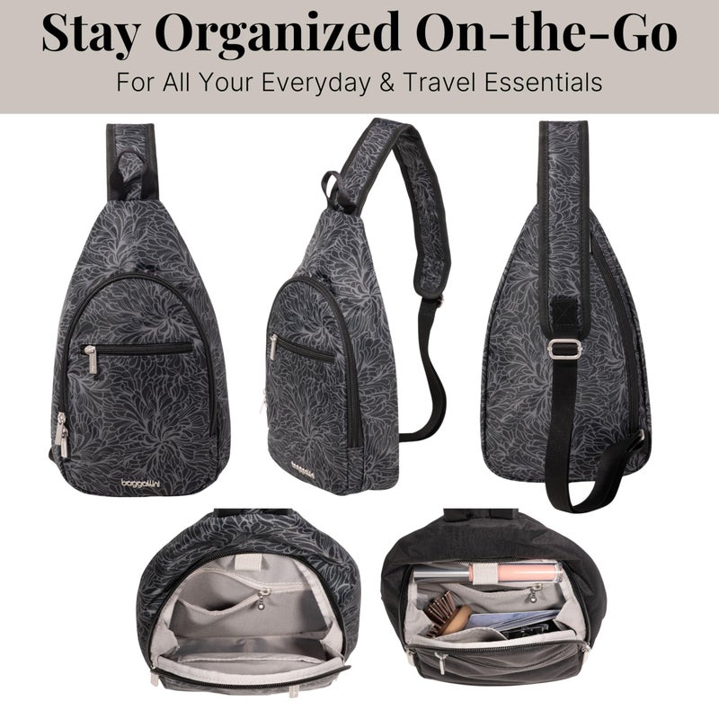 Baggallini Daily Sling - Lightweight 12.6"x7.5" Sling Crossbody Bag with Convertible Adjustable Shoulder Strap - Image 4