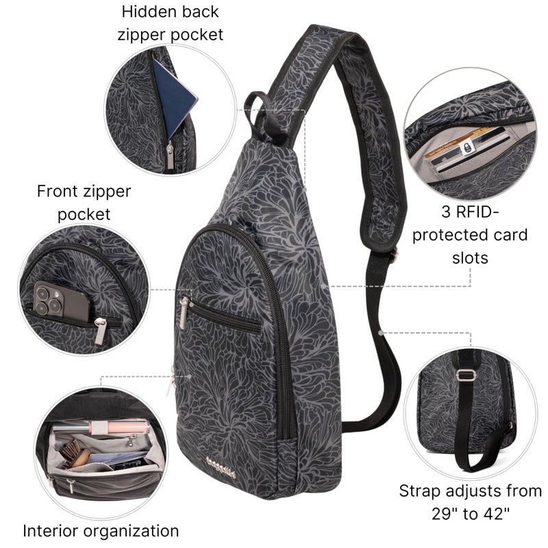 Baggallini Daily Sling - Lightweight 12.6"x7.5" Sling Crossbody Bag with Convertible Adjustable Shoulder Strap - Image 2