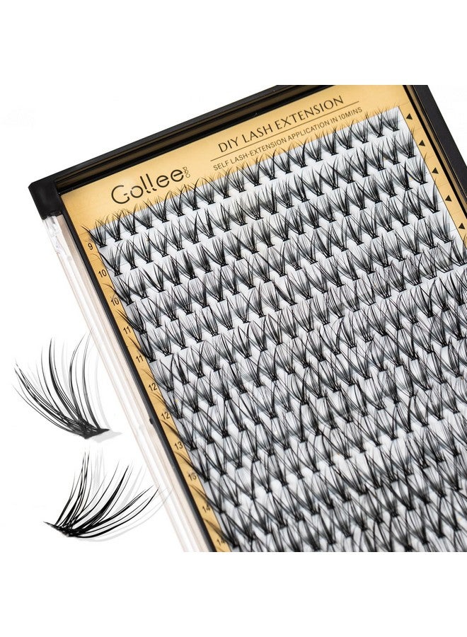 Lash Clusters 280Pcs Individual Lashes 9-16Mm D Curl Eyelash Clusters 20D Natural Look Diy Clusters Eyelash Extension For Beginner Soft Comfortable Band False Lashes