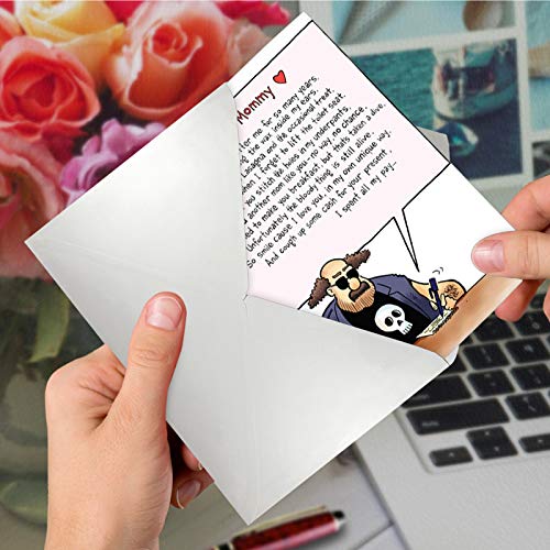 NobleWorks - Hilarious Mothers Day Greeting Card - Cartoon Comic Humor, Funny Card with 5x7 Envelope - To My Mommy 0263 - Image 5