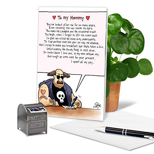 NobleWorks - Hilarious Mothers Day Greeting Card - Cartoon Comic Humor, Funny Card with 5x7 Envelope - To My Mommy 0263 - Image 3