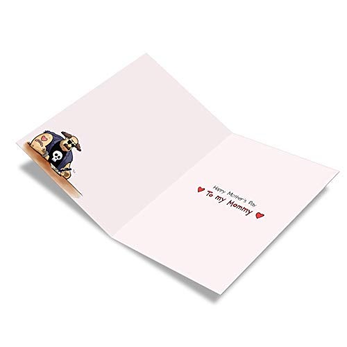 NobleWorks - Hilarious Mothers Day Greeting Card - Cartoon Comic Humor, Funny Card with 5x7 Envelope - To My Mommy 0263 - Image 2