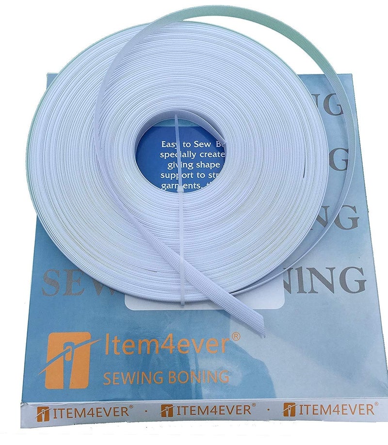 item4ever 50yds Rigilene Poly Polyester Boning (3/8", White) - Image 3