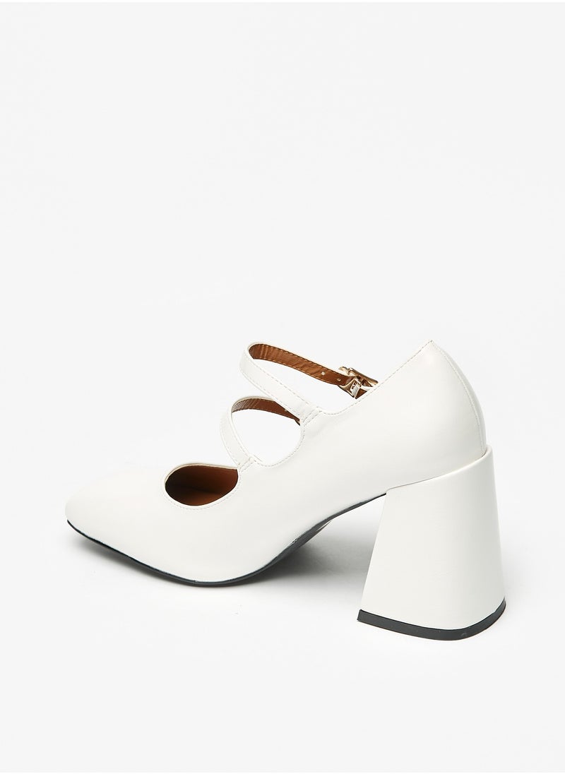 Flora Bella By Shoexpress - Women Floral Bella Solid Pumps with Block Heels - Image 1