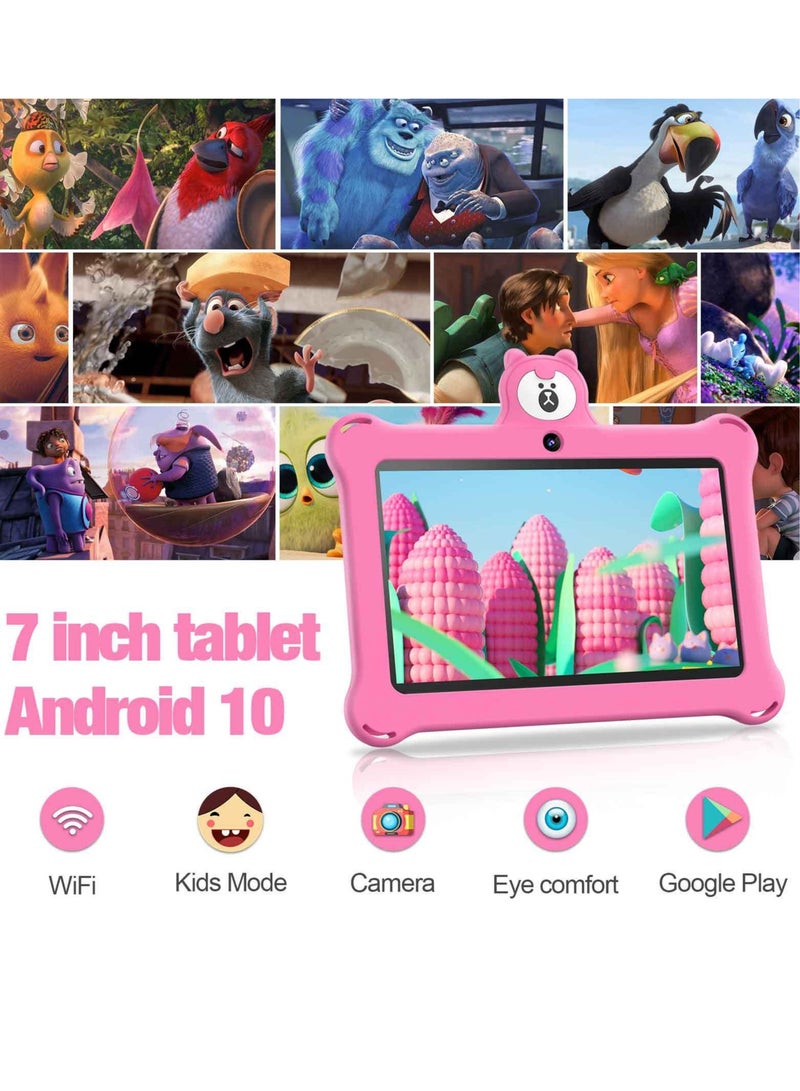 AROAQ K7 Children Tablet, 4GB Ram 32GB ROM Kids Learning Tablet With Protective Silicone Case, Lightweight Cute Design Durable Children Pad With HD Display, (1pc, Yellow) - Image 4