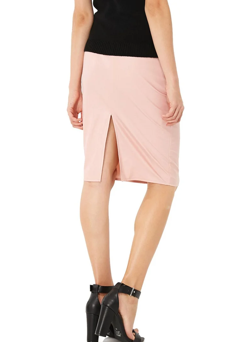 Missguided PU Pencil Midi Skirt