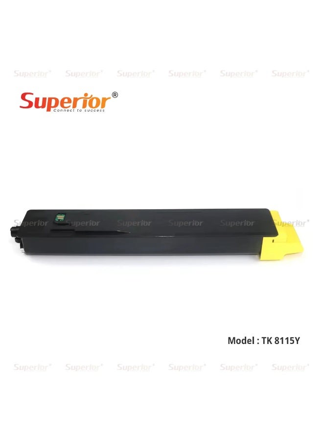 SOS Superior Superior TK-8115 Yellow High Yield Compatible Toner Cartridge for Kyocera ECOSYS M8130cidn / M8124cidn - Image 2