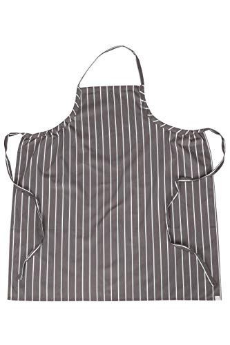 Chef Works Unisex English Chef Apron Grey W Wht Stripe One Size - Image 3