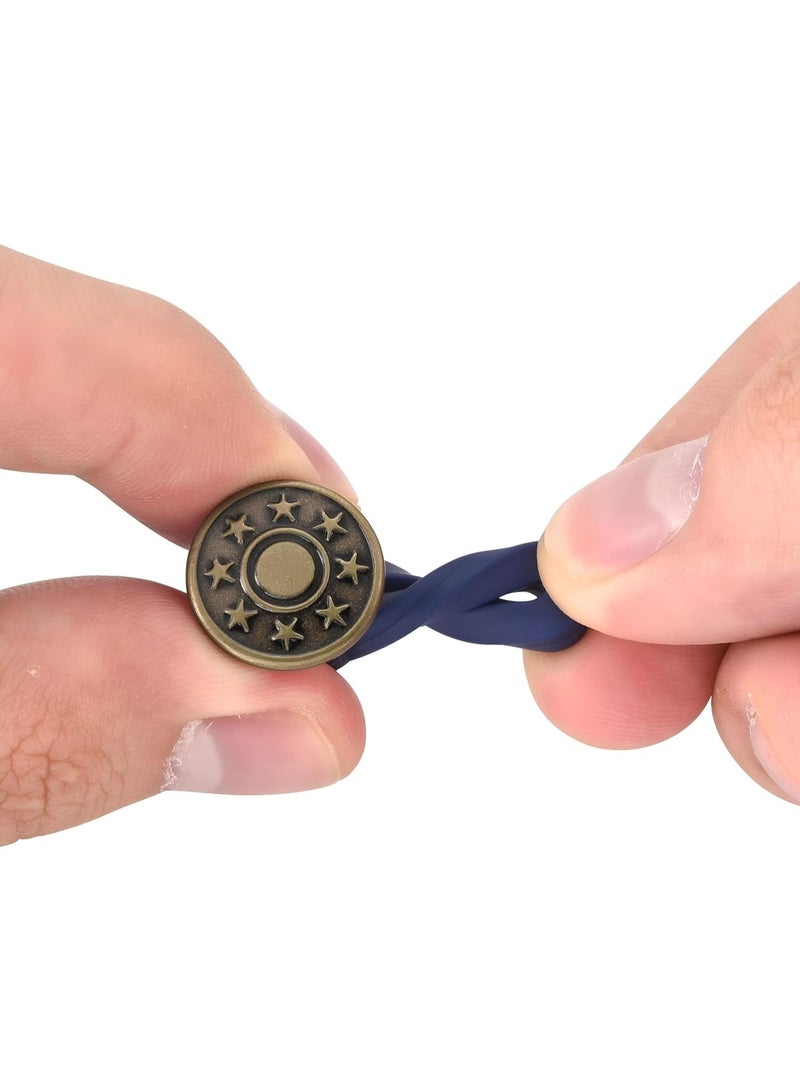 أزرار معدنية لتوسيع البنطلونات والتنانير - مشابك قابلة للتعديل لحزام الخصر، مناسبة للجينز والبنطلونات والتنانير، سهلة الارتداء للرجال والنساء - عبوة من 6 قطع - Image 5