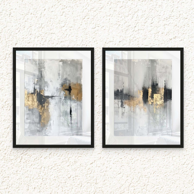 آرت دیکور  طباعة بورتريه فنية مؤطرة لديكور فني حديث بتصميم جداري تجريدي معاصر وبأسلوب بسيط – لوحات تجريدية عصرية للمنزل، غرفة المعيشة، غرفة النوم، المكتب أو الاستوديو. - Image 1