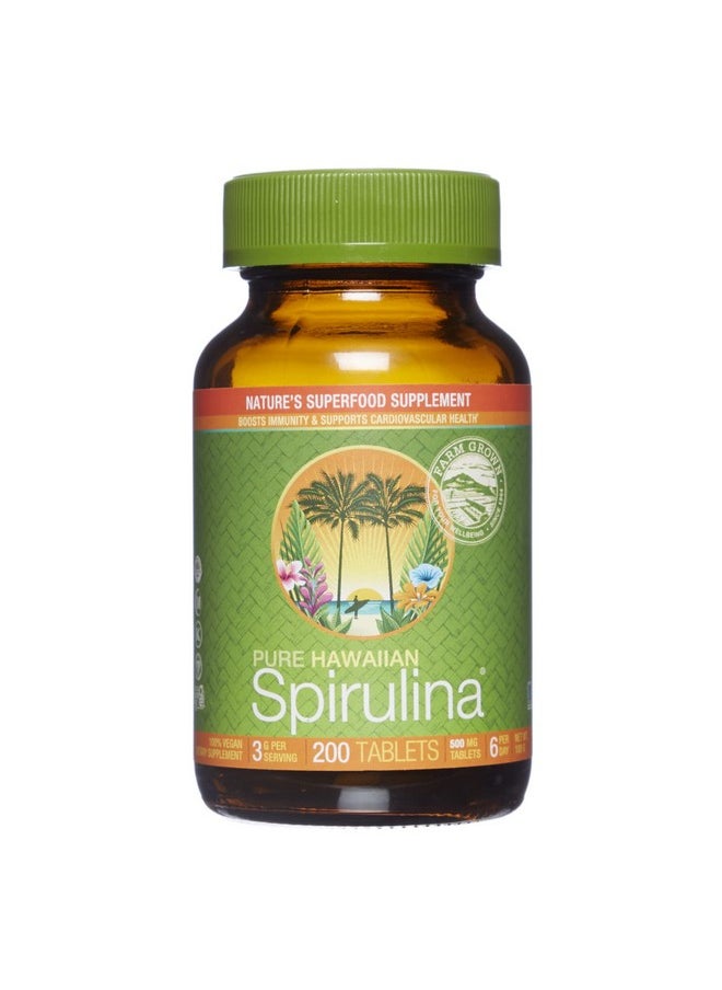 Nutrex Hawaii Pure Hawaiian Spirulina500 Mg Tablets 200 Count Natural Premium Spirulina From Hawaii Vegan Nongmo Immunity Support Superfood Supplement & Natural Multivitamin  - Image 2
