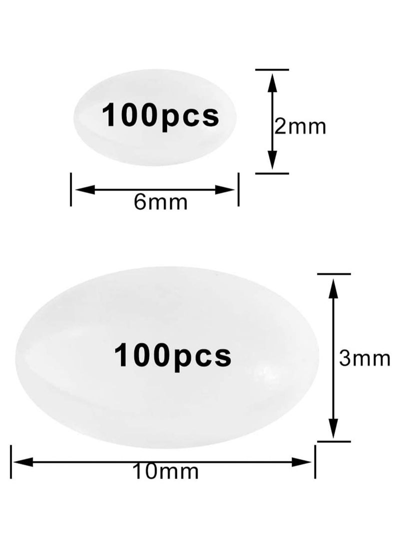 SYOSI - Clear Rubber Feet Bumper Pads Clear Adhesive Bumper Pads Self Stick Bumpers Door Buffer Pads Noise Dampening for Cupboard Drawers Glass Tops Picture Frames 200Pcs - Image 1