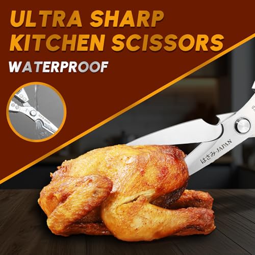 Huusk Kitchen Shears Set, Heavy Duty Poultry Shears, Japanese Kitchen Scissors for Meat, Chicken Bones, and Turkey - Image 2
