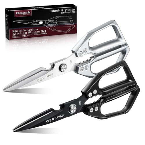 Huusk Kitchen Shears Set, Heavy Duty Poultry Shears, Japanese Kitchen Scissors for Meat, Chicken Bones, and Turkey - Image 1