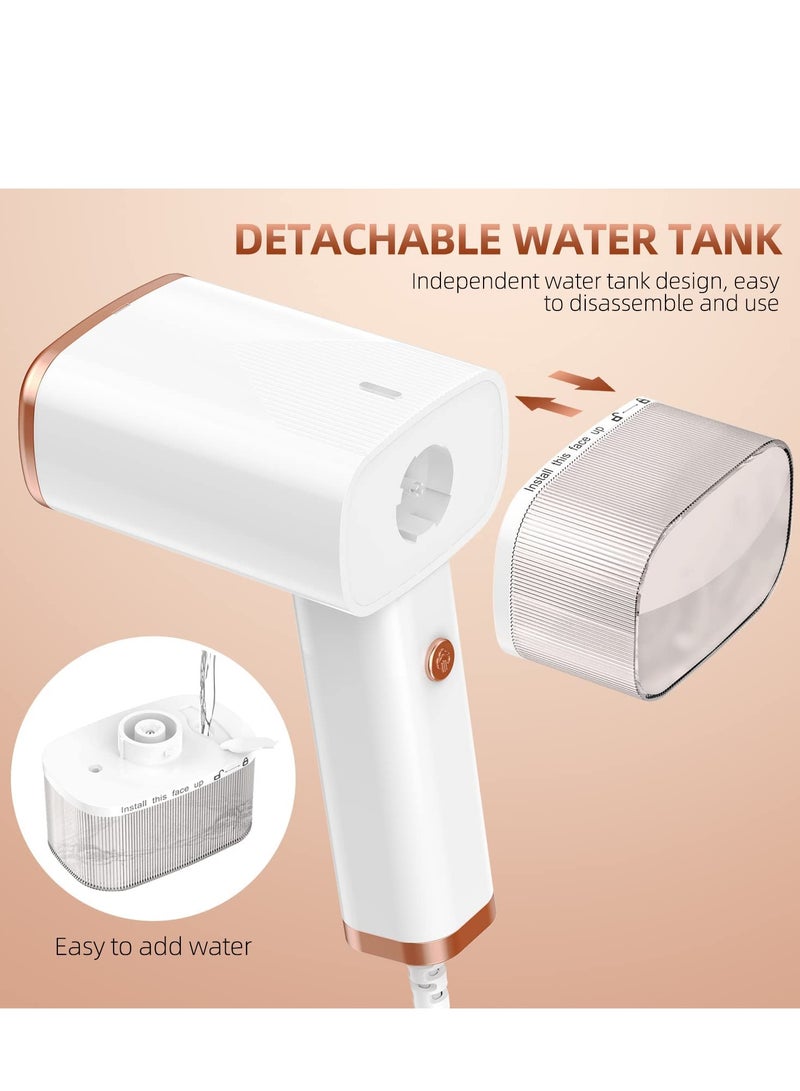 SYOSI Steamer for Clothes Foldable Handheld Clothing Wrinkles Remover for Garments 20 Second Fast Heat up Portable 120ml Fabric Wrinkle Remover with Brush and Measure cup for Home Office Travel - Image 2