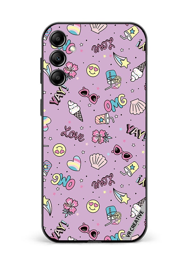 VR CREATIVE - Protective Case Cover For Samsung Galaxy A34 Cute Star Girl Design Multicolour - Image 1
