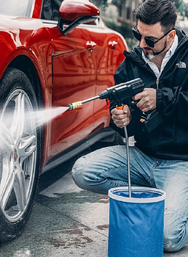 25V Portable High Pressure Washer Machine 15A 30Bar Cordless Washer Gun With Foam Generator Nozzle Water Pump Auto Garden Sprayer  - Image 1