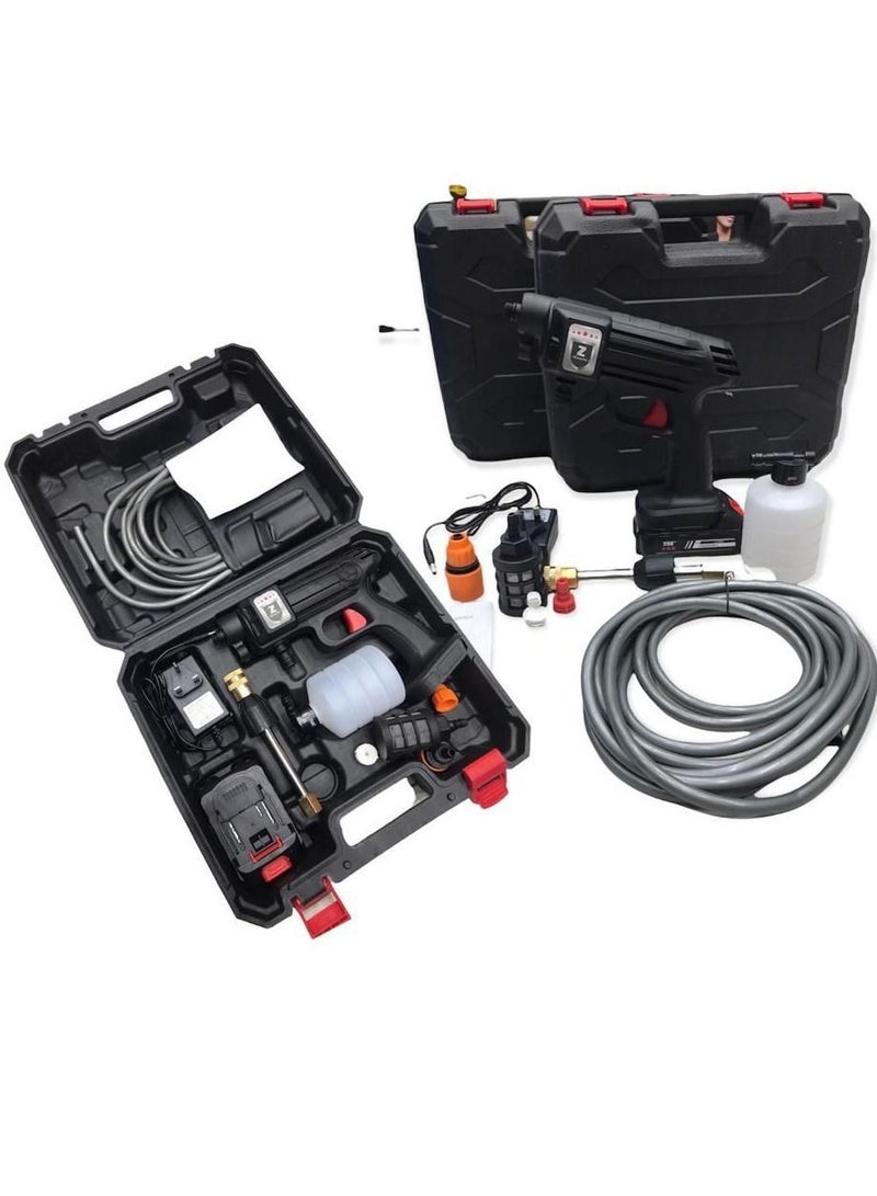25V Portable High Pressure Washer Machine 15A 30Bar Cordless Washer Gun With Foam Generator Nozzle Water Pump Auto Garden Sprayer  - Image 3