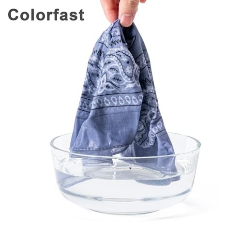 BOOMIBOO 12Pcs Bandanas For Men＆Women,100％ Premium Quality Cotton Handkerchidf 22''×22'' Paisely Pattern Hair Headband - Image 2