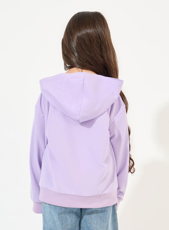Styli Solid Hoodie with Dropped Shoulder - Image 4