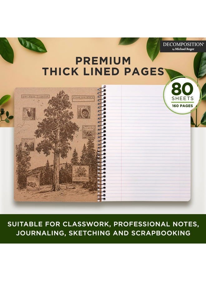 Decomposition Bluebells Top Bound Spiral Notebook – 7.5 x 9.75 Journal, College Ruled Lined Pages – Left-Handed Friendly Notebooks Ideal for Students, Artists & Office Professionals – Made in USA - Image 4