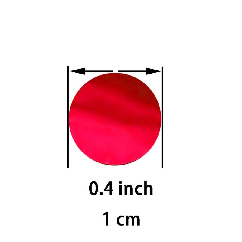 AWESON PARTY Red Foil Metallic Round Table Scatter Decor - Circle Dots Mylar Confetti for Wedding, Bachelorette, Valentine's, Mother's Day, Baby Shower & Birthday Parties - 60g - Image 2