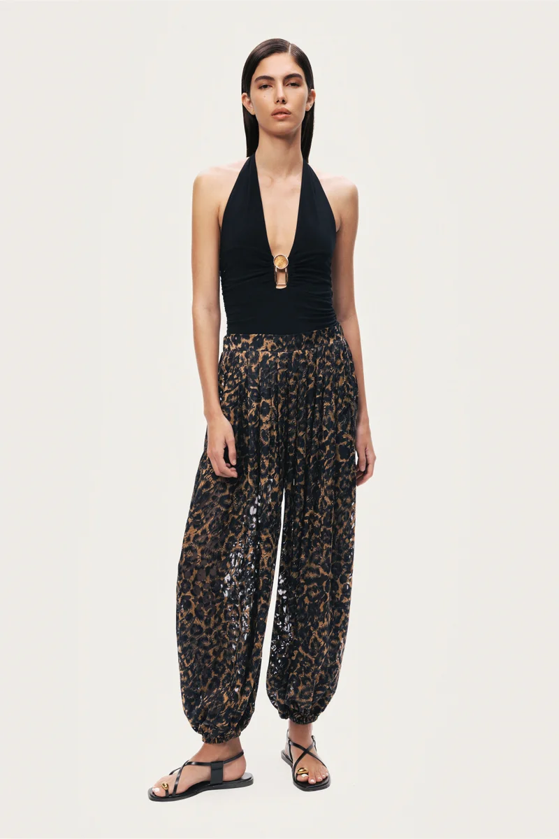 Nocturne Printed Relaxed Balloon-Leg Pants