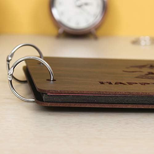 Webelkart Wooden DIY Scrapbook Memory Book Photo Album (26 x 16 x 4 cm, 0.5 kg) -30 Sheets - Image 5