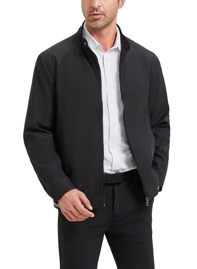 HaoMay Men's Business Casual Full Zip Lightweight Outwear Jackets, Black, S - Image 1