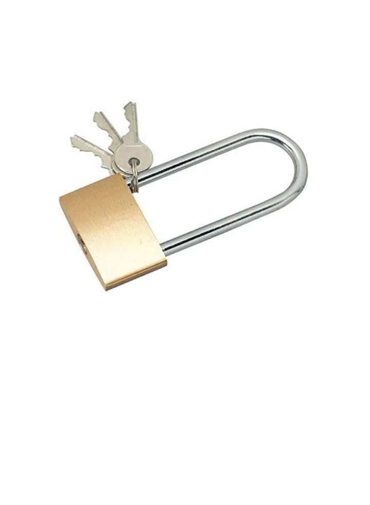 Brass Pad Lock Long Shackle - Image 2