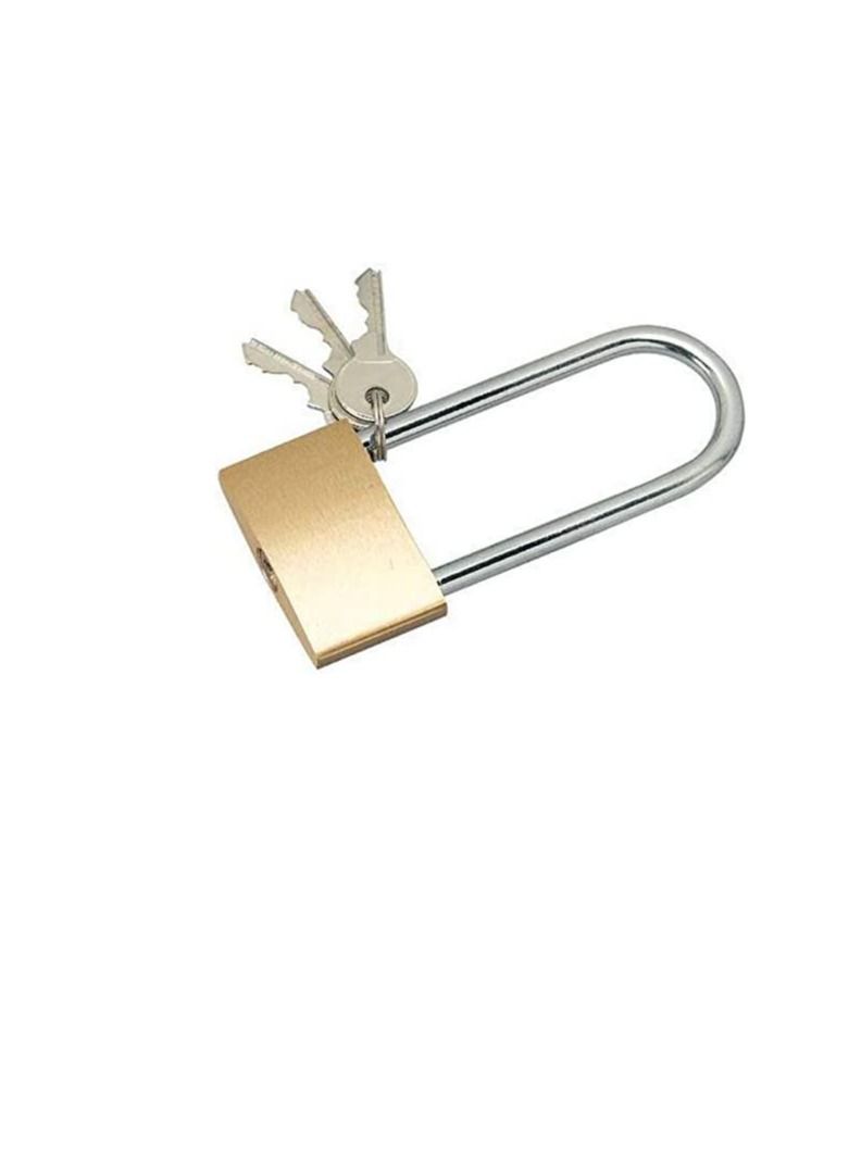 Brass Pad Lock Long Shackle - Image 3