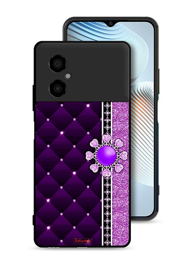 Tolwak Xiaomi Poco M4 5G Protective Case Cover Glitter Hearts - Image 1