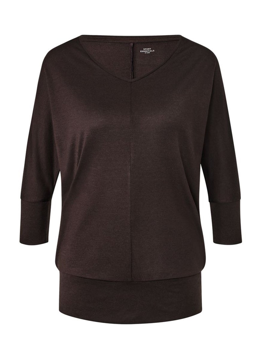 Tchibo - Women Sportswear Fit Yoga Top, Brown - Image 1